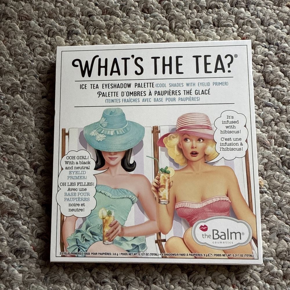What's The Tea? Ice Tea Eyeshadow Palette Cool Shades w/ Eyelid Primer
